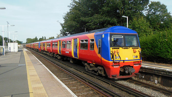 class 456 train
                              in South West trains livery