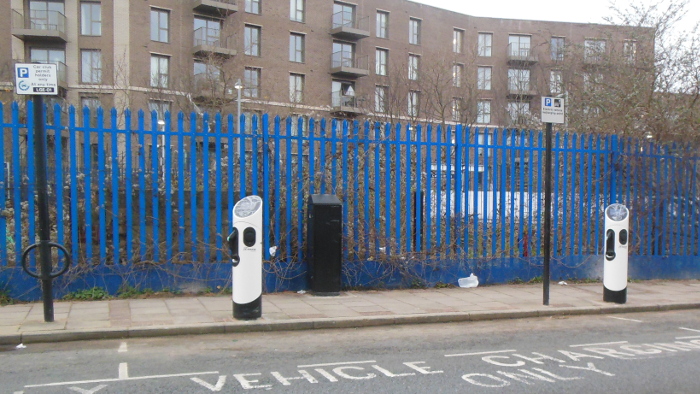 two new electric charging points in Doggett
                    Road