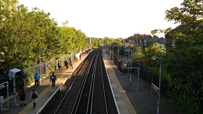 Catford Bridge station at 06:30 on
                          Thursday 4th June 2015