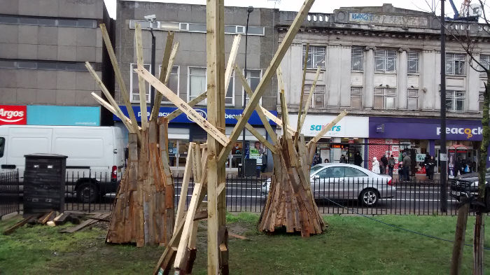 tree project outside
                          the Catford Wetherspoons