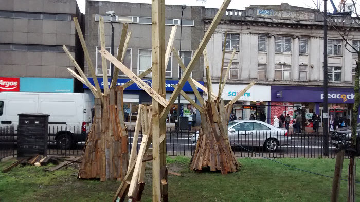 tree project outside
                          the Catford Wetherspoons