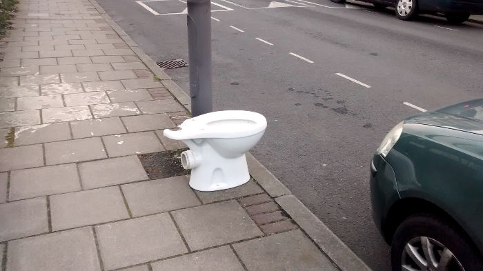 Catford's new public
                          toilet - maybe a little too public