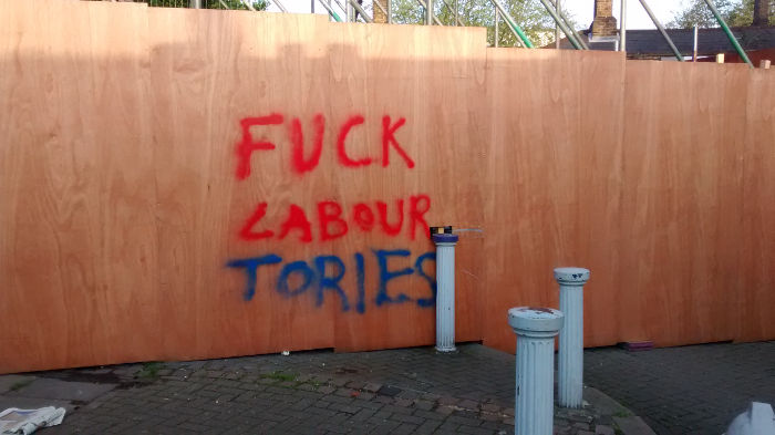 graffitti outside
                            Catford Bridge station