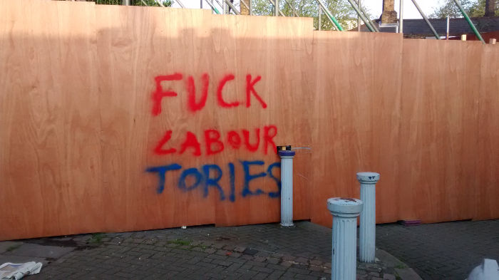 graffitti outside
                            Catford Bridge station