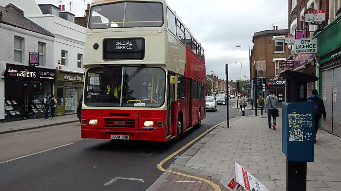 old bus in Garrat
                          Lane, Earlsfield