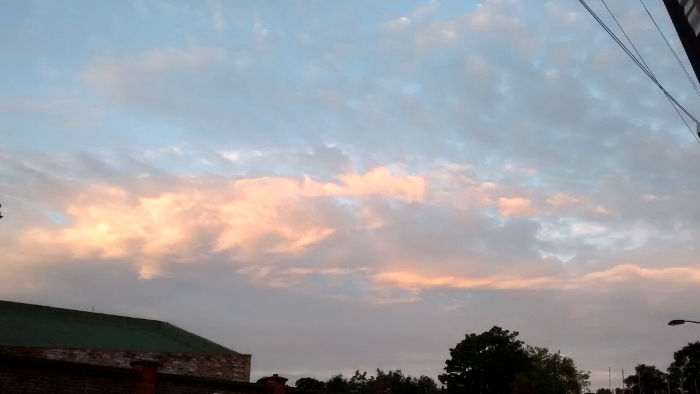 clouds to the west
                          at sunrise