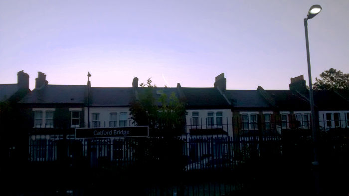 dawn at Catford
                          Bridge station