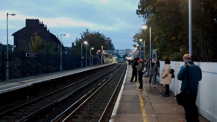 Catford Bridge station at
                  06:30 this morning