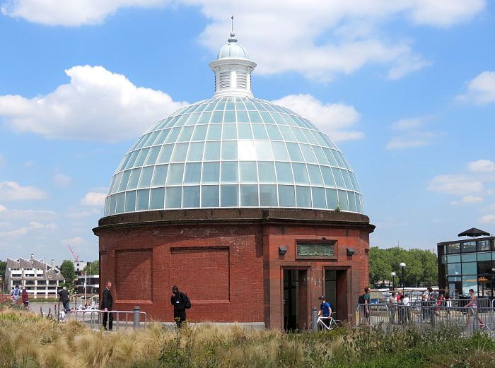 south portal of the
                          Greenwich foot tunnel