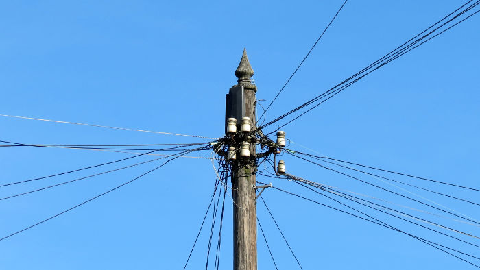 old fashioned, and
                          rather nice telephone pole