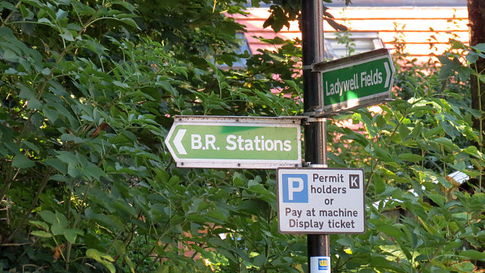 this way to the British Rail stations
                          !
