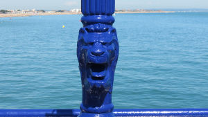 lamp posts on pier