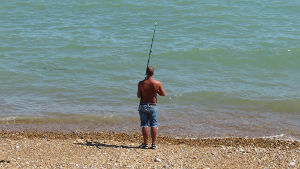 Vladimir Putin fishing at
                                    Eastbourne