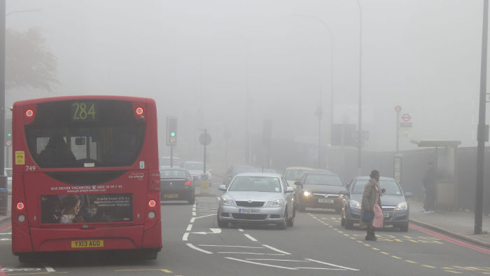 Catford shrouded in fog
