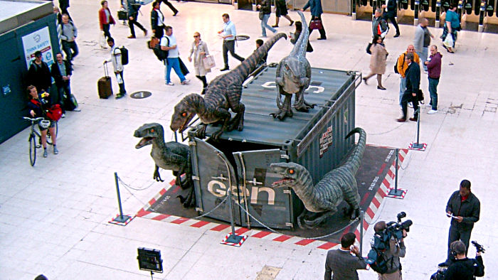 velociraptors at
                              Waterloo station