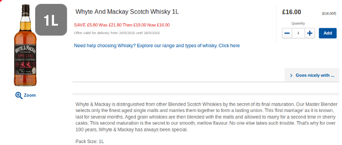 rough whisky
                                being sold off cheap !