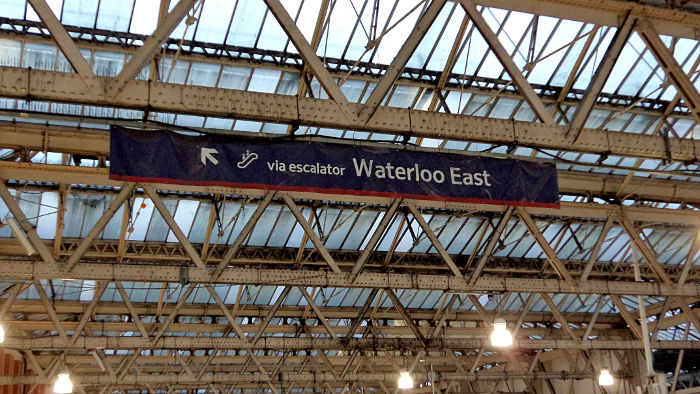 Up the escalators for Waterloo
                              East