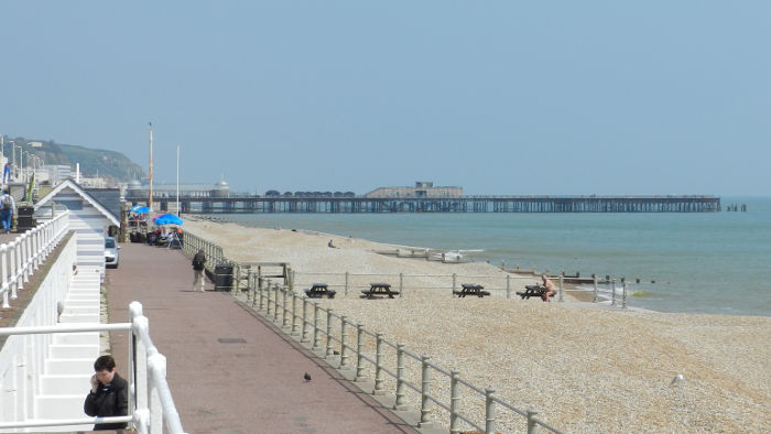 Hasting pier in the
                          distance
