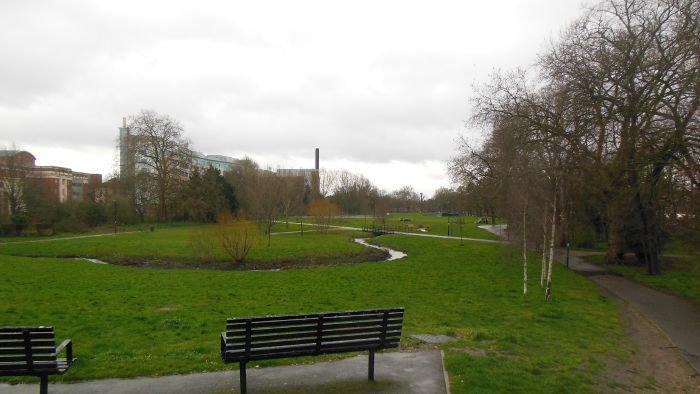 looking across the ark from
                                  the Ladywell road exit