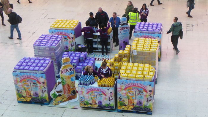 Free Ribena at
                            Waterloo station