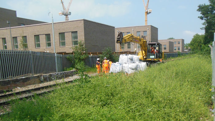 road/rail vehicle carrying stores for
                          rail maintenance