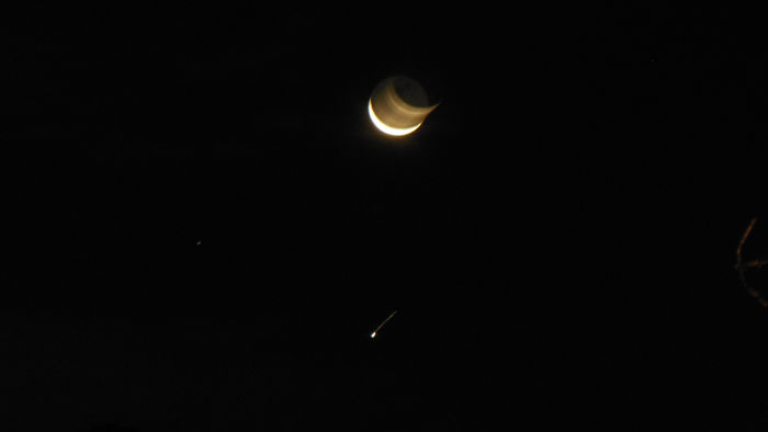 the Moon and a planet
                  (probably Venus)