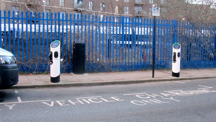 twin electric vehicle
                  charging points