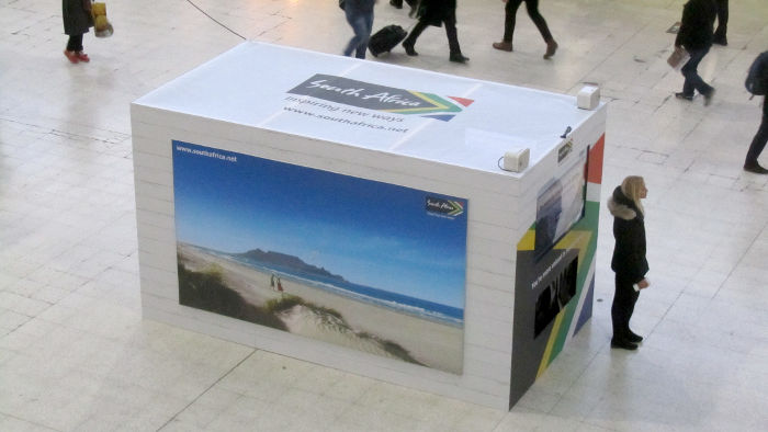 South Africans
                              at Waterloo station concourse