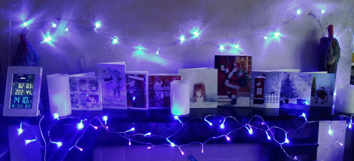 Xmas cards and lights