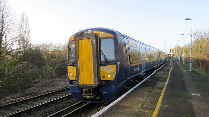 South Eastern class 375
                  train in "high speed" livery
