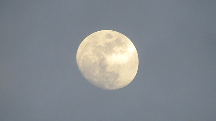 the moon at
                              about 18:30 20th March 2016