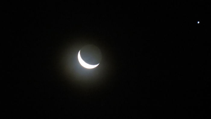 the crescent moon this
                  morning