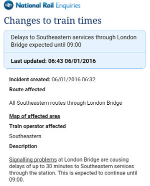 Signal failure at London Bridge