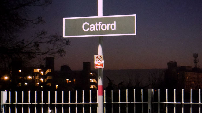 Catford station
                          before dawn