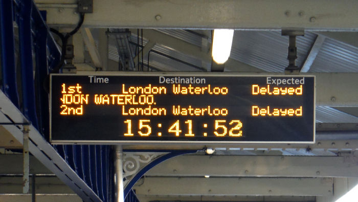 delayed trains at
                          Earlsfield
