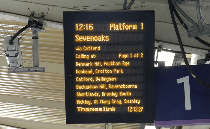 A Thameslink
                                  service from Victoria