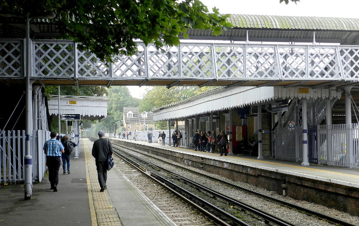 Commuters waiting on Ladywell station