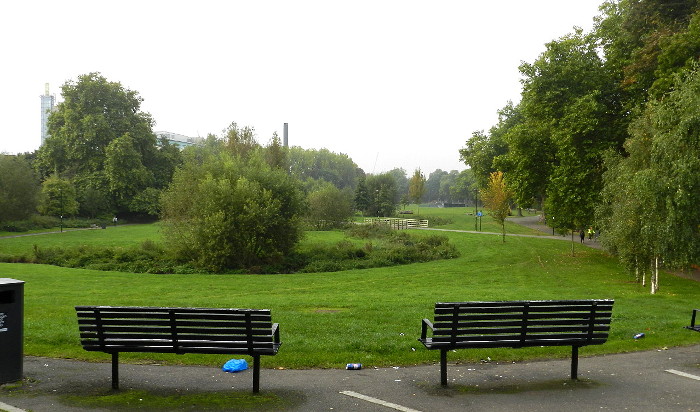 Looking south from the north end of
                        Ladywell Fields