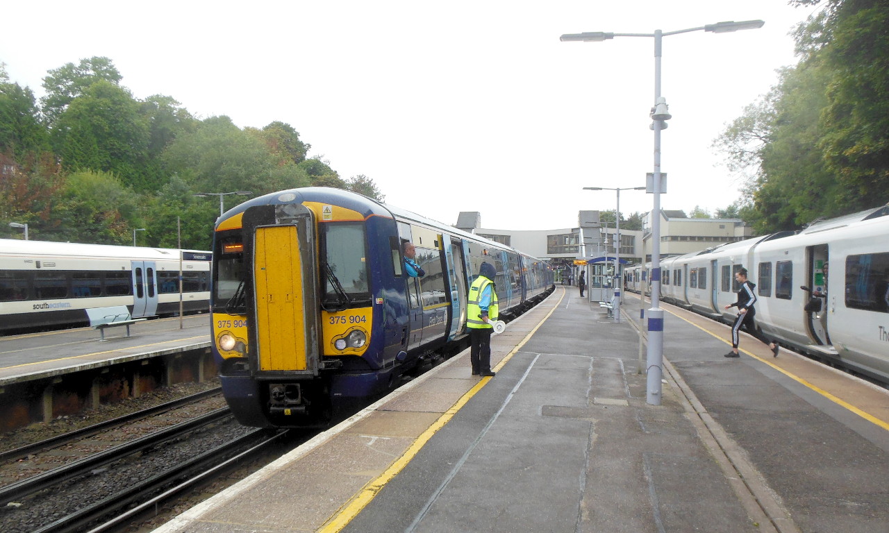 train from Waterloo arrived at Sevenoaks
                          station