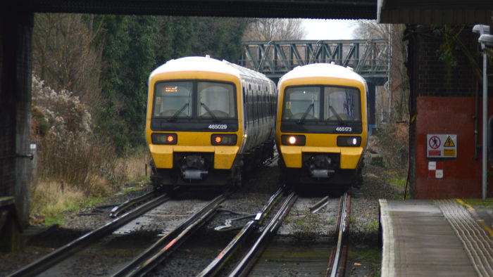 On the right, my
                          train to Blackfriars