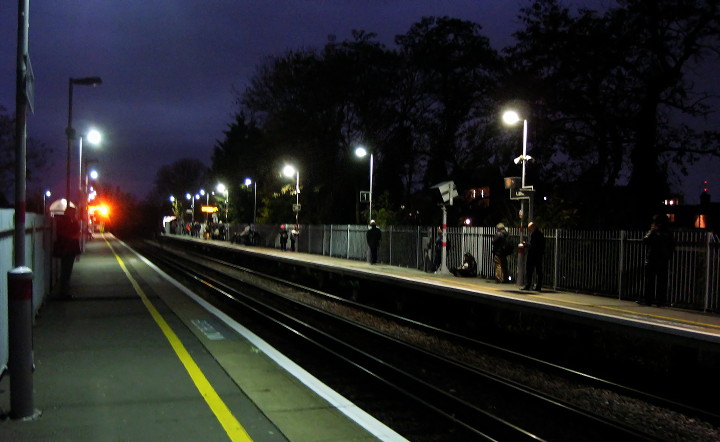night time at Catford
                        station