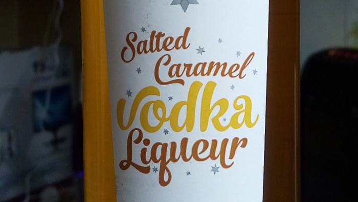 salty caramel vodka liqueur