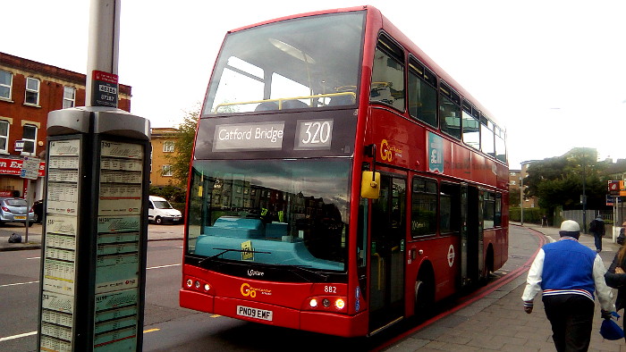 320 bus not going to Catford Bridge
                  despite what it says on the front