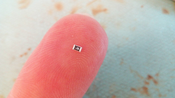 an 0805 sized resistor on the tip of my index
                  finger