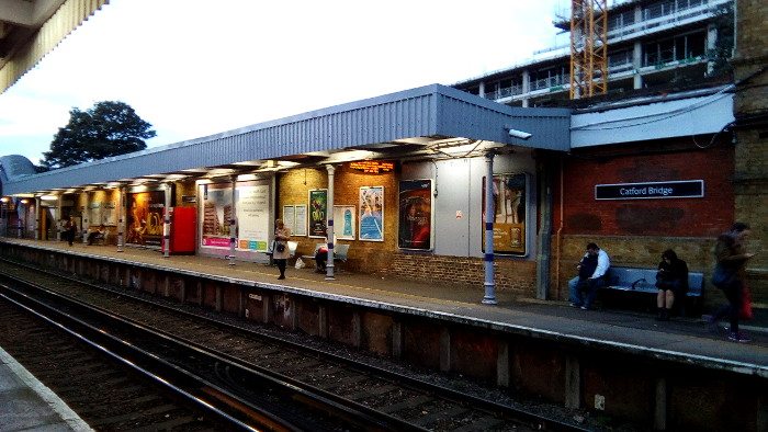 platform 1 at Catford
                        Bridge station - 7.20am