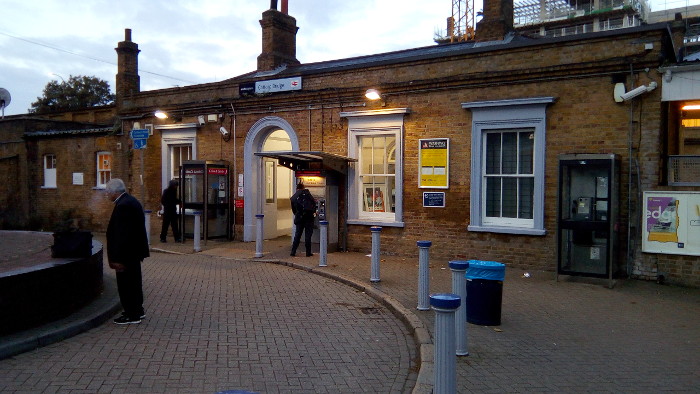 Catford Bridge station by dawns early
                        light
