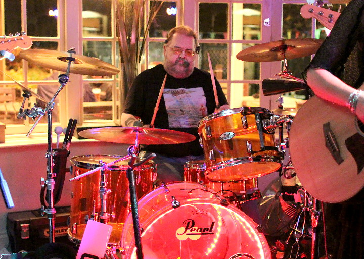 Dave Etheridge on the
                        drums
