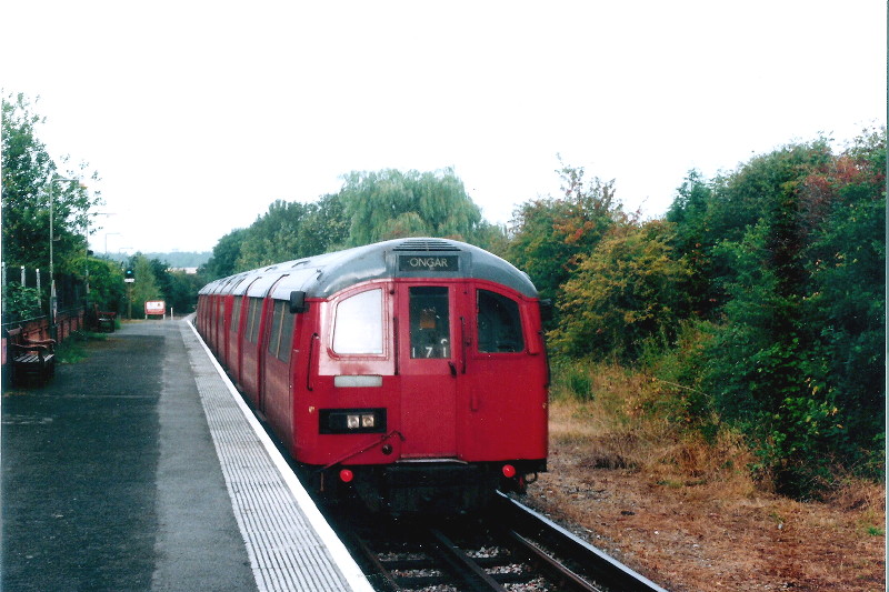 little red train in
                      Ongar station