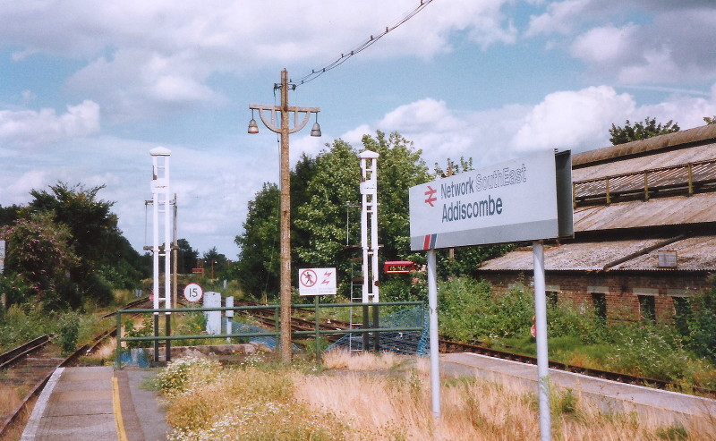 Addiscombe station in
                      1996