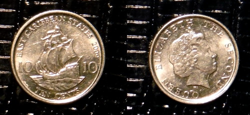 10 cent coin from East Caribbean
                                  States
